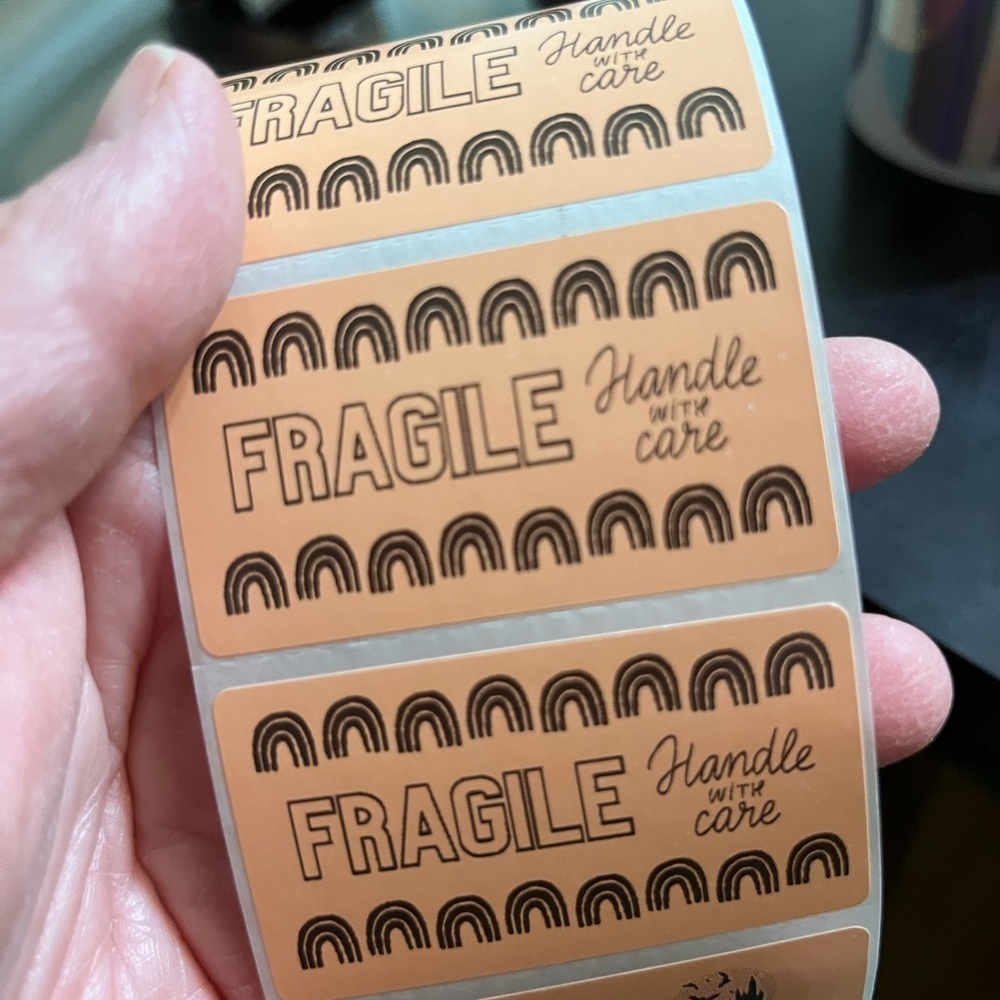 Fragile shipping stickers  25